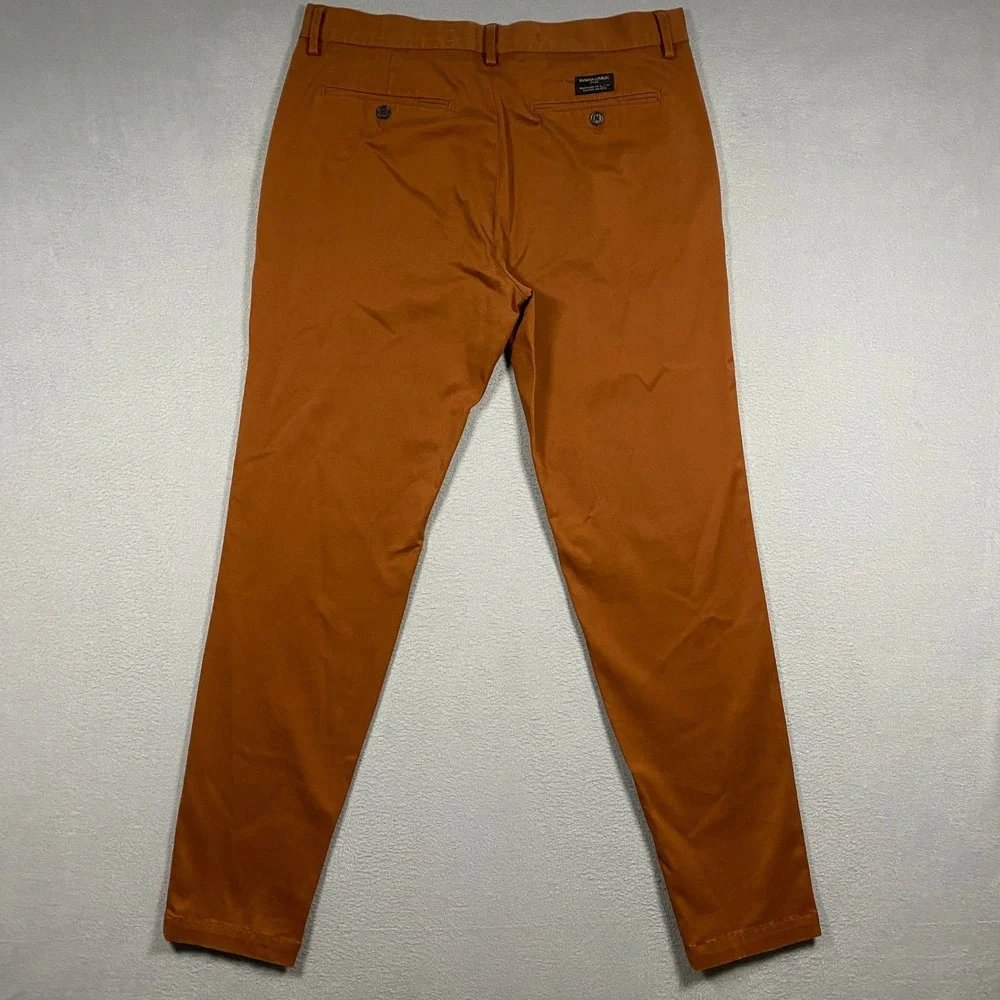 Banana Republic Rapid Movement Chinos Mens 34x34 Orange Slim Fit Pants